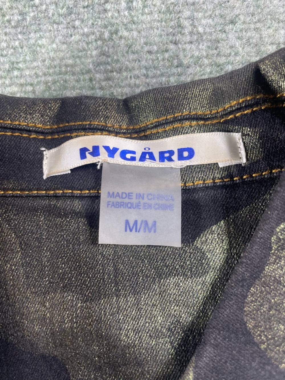 Camo Metallic Moto Jacket in Green by Nygard - Picture 4 of 12
